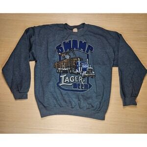 Vintage 90's Swamp Lager Beer Truck Semi Parody Company Brewery Sweatshirt Men M